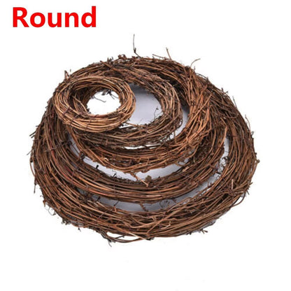 EverJoy Christmas Artificial Wreath  Handmade Wicker Vine Rattan Garland For Holiday Home  Party De 6