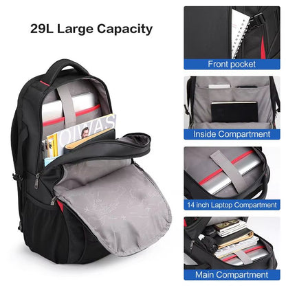 OIWAS 29L Waterproof Laptop Backpack  Casual Travel  School Bag For Men And Teens Fits 14Inch Lapto 1