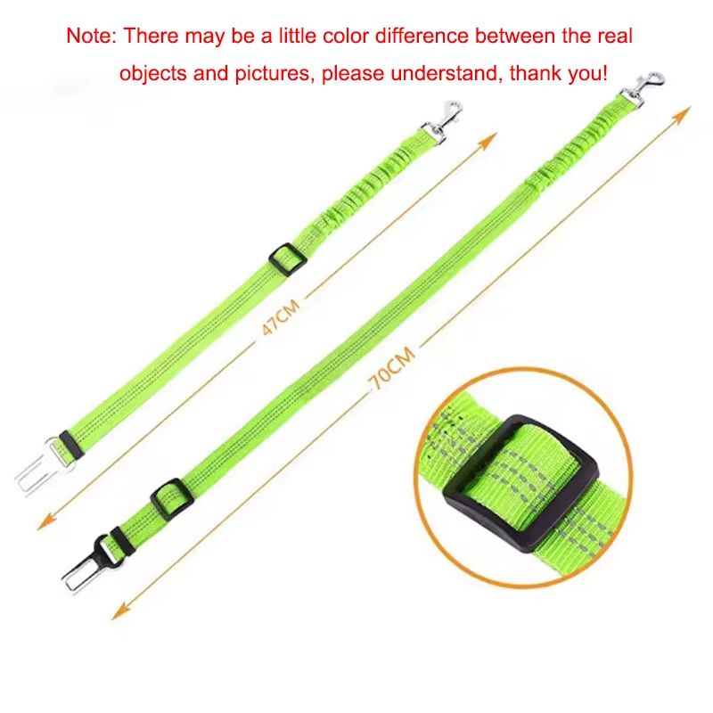 PawGuard Adjustable Dog Car Seat Belt  Elastic Safety Leash For Pets With Buffer Shock Absorption   3
