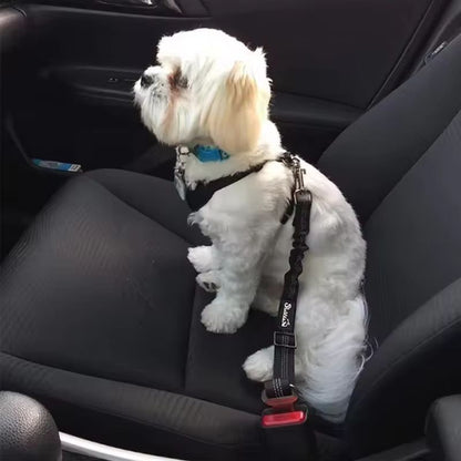 PawGuard Adjustable Dog Car Seat Belt  Elastic Safety Leash For Pets With Buffer Shock Absorption   5