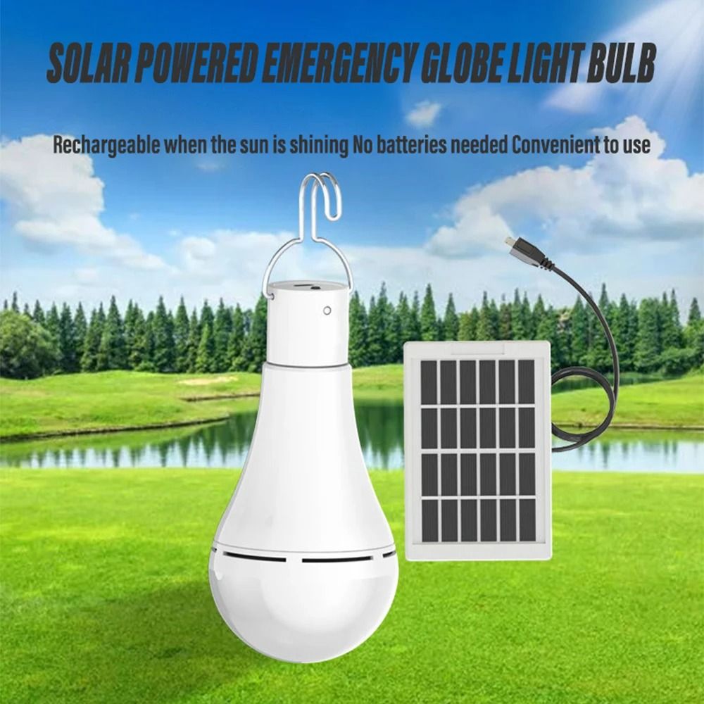 LED Solar Lamp Bulb Outdoor Waterproof Hanging Light 2