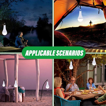 LED Solar Lamp Bulb Outdoor Waterproof Hanging Light 3