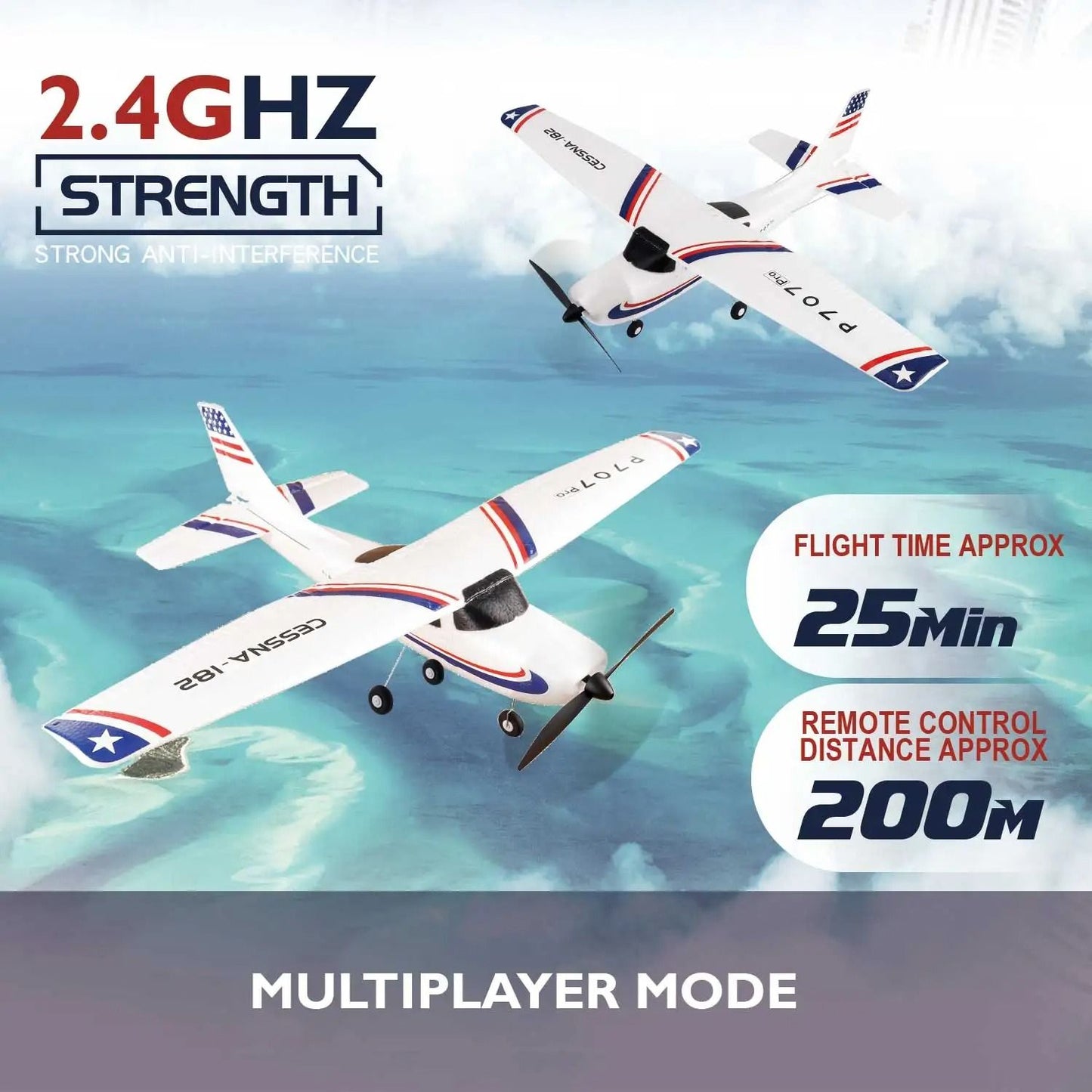 Advanced Remote Control Airplane With Gyro Stabilization And LED Display 1