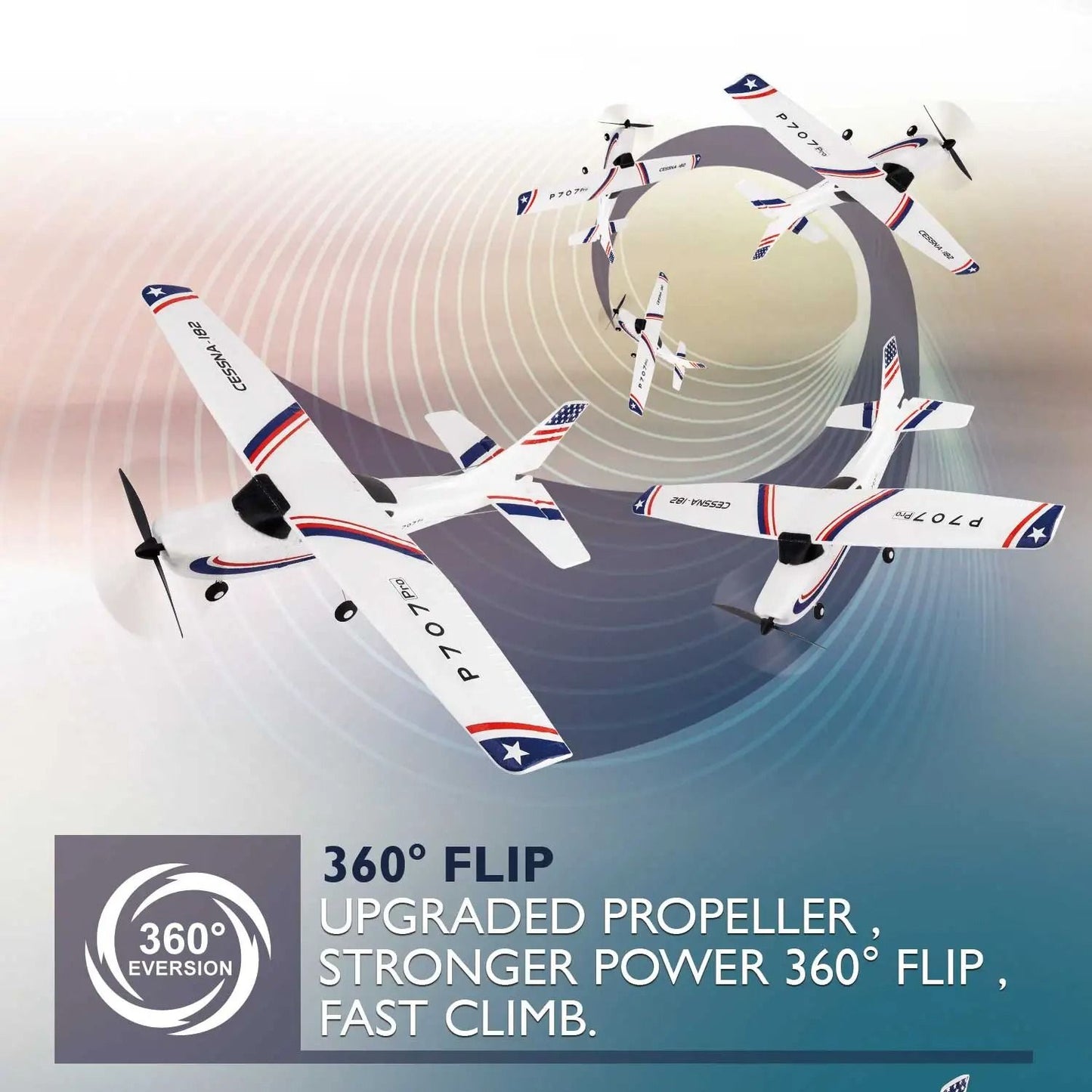 Advanced Remote Control Airplane With Gyro Stabilization And LED Display 2