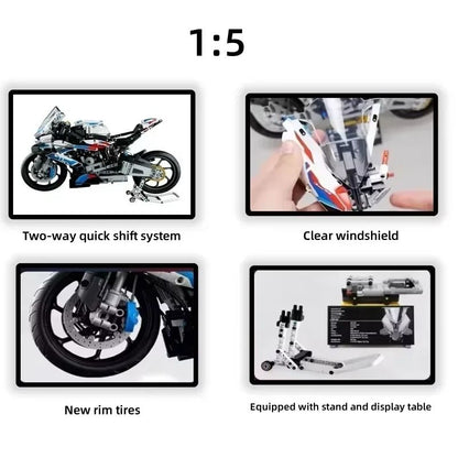 Motorcycle Building Blocks Model Kit Educational Assembly Toy For Boys And Collectors 2