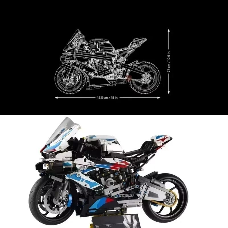 Motorcycle Building Blocks Model Kit Educational Assembly Toy For Boys And Collectors 3