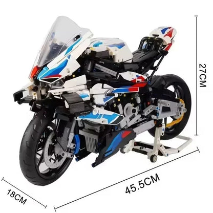 Motorcycle Building Blocks Model Kit Educational Assembly Toy For Boys And Collectors 6