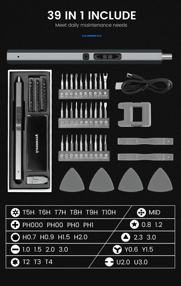 PowerFix Pro Cordless Electric Screwdriver Set 3