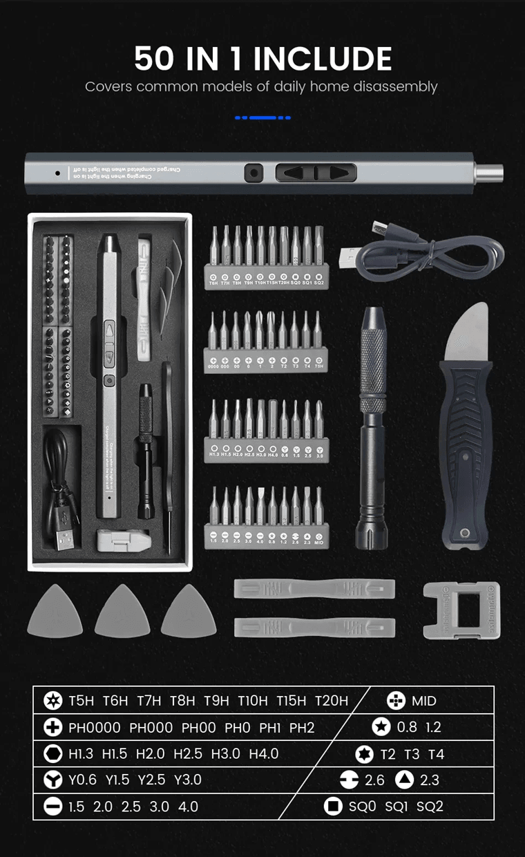 PowerFix Pro Cordless Electric Screwdriver Set 4