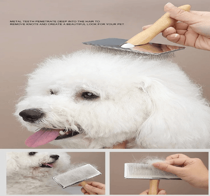 PawEase Solid Wood Pet Grooming Comb 1