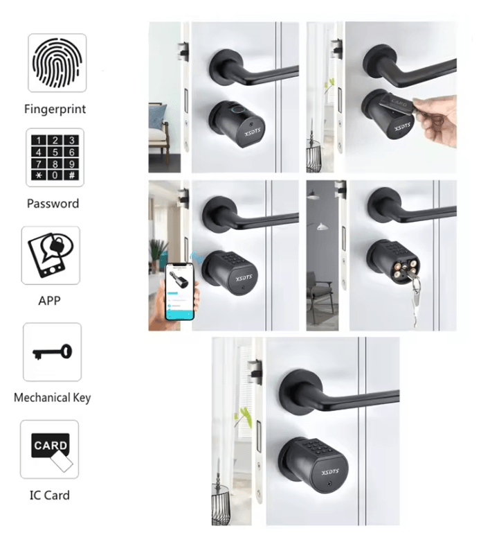 SmartGuard Tuya Fingerprint Cylinder Door Lock 1
