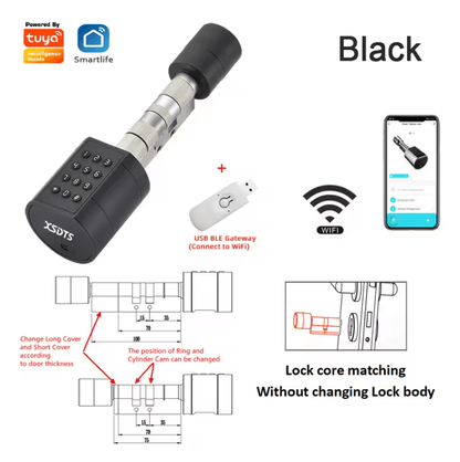 SmartGuard Tuya Fingerprint Cylinder Door Lock 5