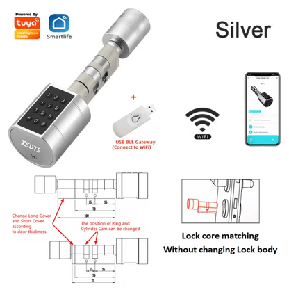 SmartGuard Tuya Fingerprint Cylinder Door Lock 6