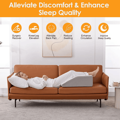 ElevateEase Memory Foam Leg Wedge Pillow For Sleeping And Relaxation 2