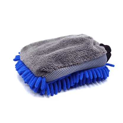 AquaShine DoubleFaced Microfiber Car Wash Gloves  Waterproof Cleaning Mitts For Auto Detailing And  2