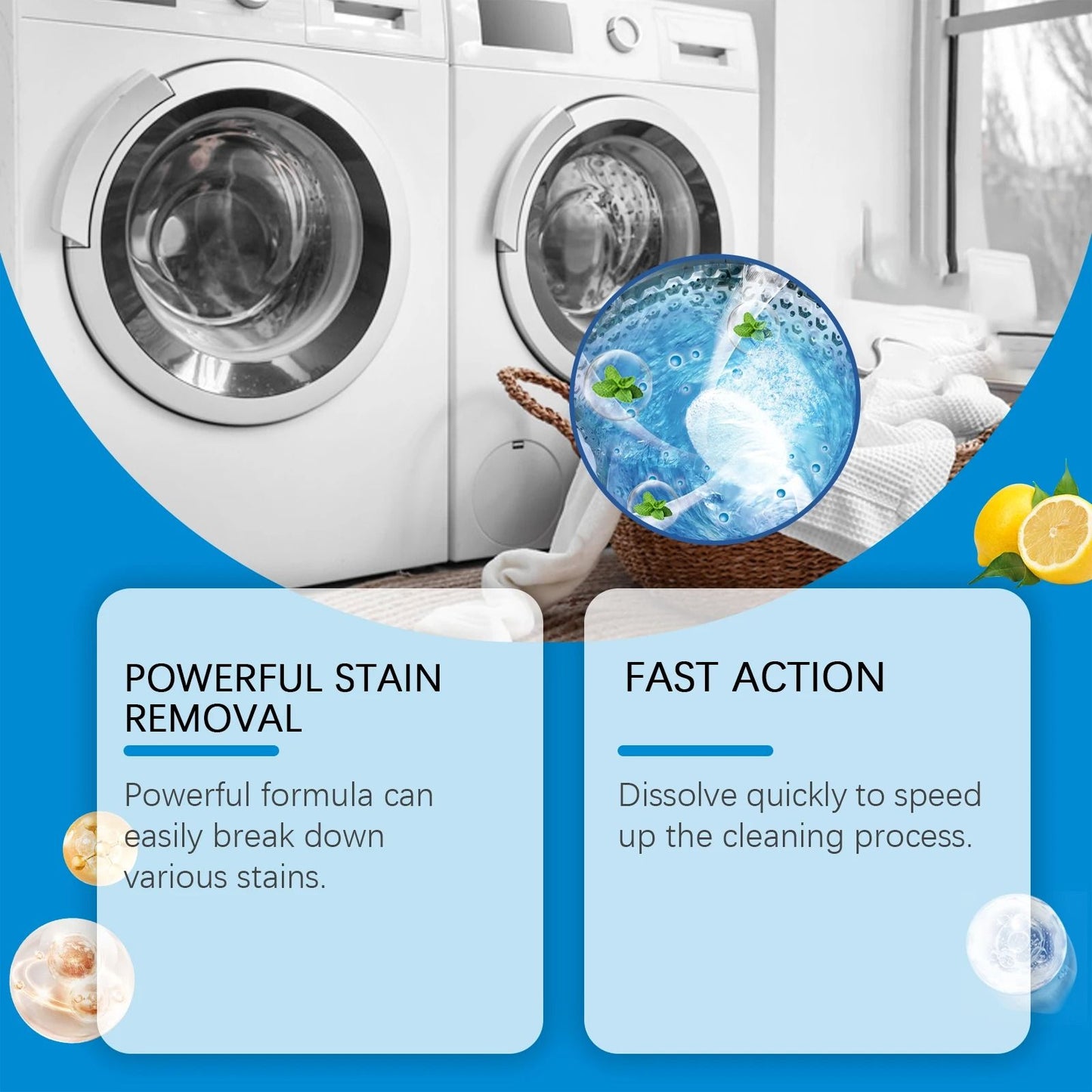 Washing Machine Cleaning Tablets Deep Cleaning Effervescent Tablets For Odor Removal And ResidueFre 4