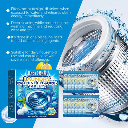Washing Machine Cleaning Tablets Deep Cleaning Effervescent Tablets For Odor Removal And ResidueFre 5