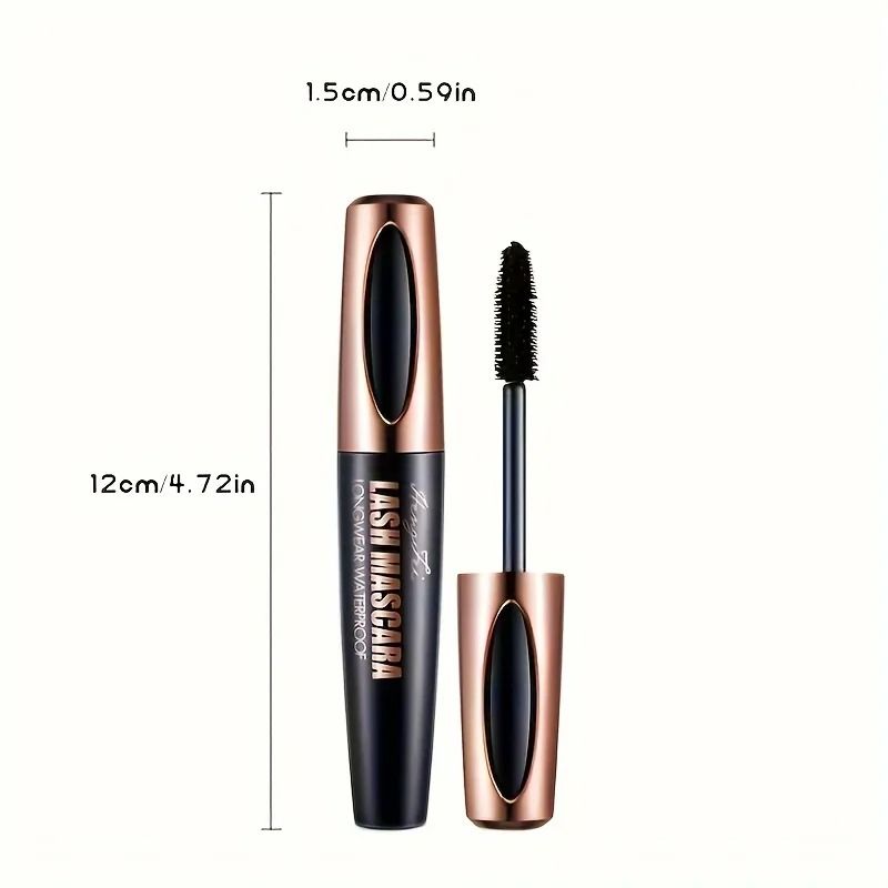 4D Lash Mascara Waterproof SmudgeProof LongLasting Black Mascara For Voluminous Natural Lashes 5