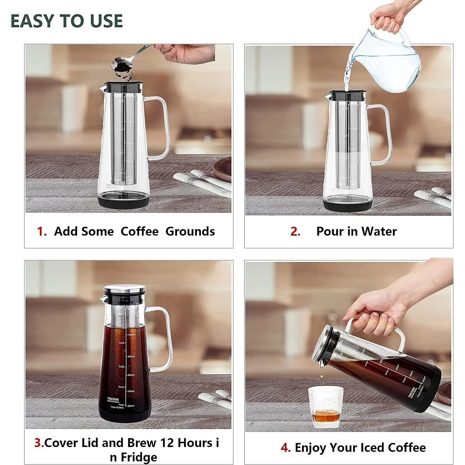 Airtight Cold Brew And Tea Infuser Glass Carafe 2