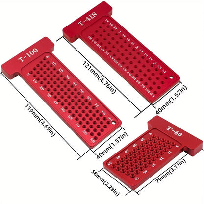 PrecisionPocket TSquare  Hole Scribing Gauge  Metric  Inch Layout Ruler 1