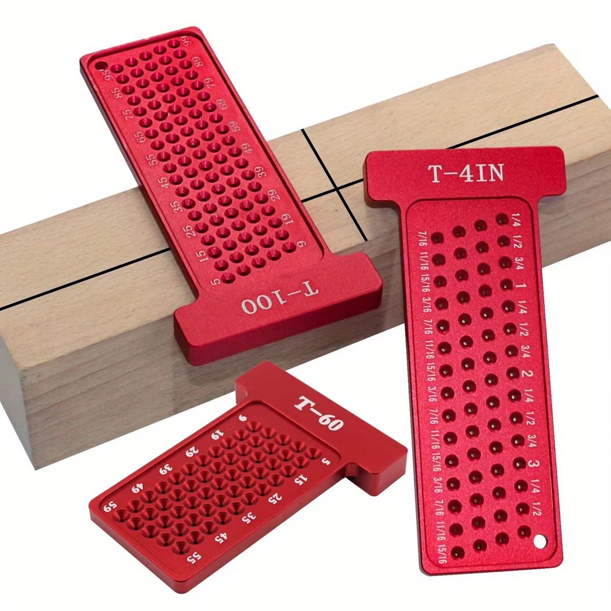 PrecisionPocket TSquare  Hole Scribing Gauge  Metric  Inch Layout Ruler 2