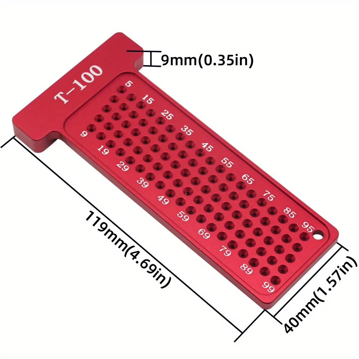 PrecisionPocket TSquare  Hole Scribing Gauge  Metric  Inch Layout Ruler 9