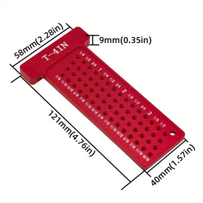 PrecisionPocket TSquare  Hole Scribing Gauge  Metric  Inch Layout Ruler 10
