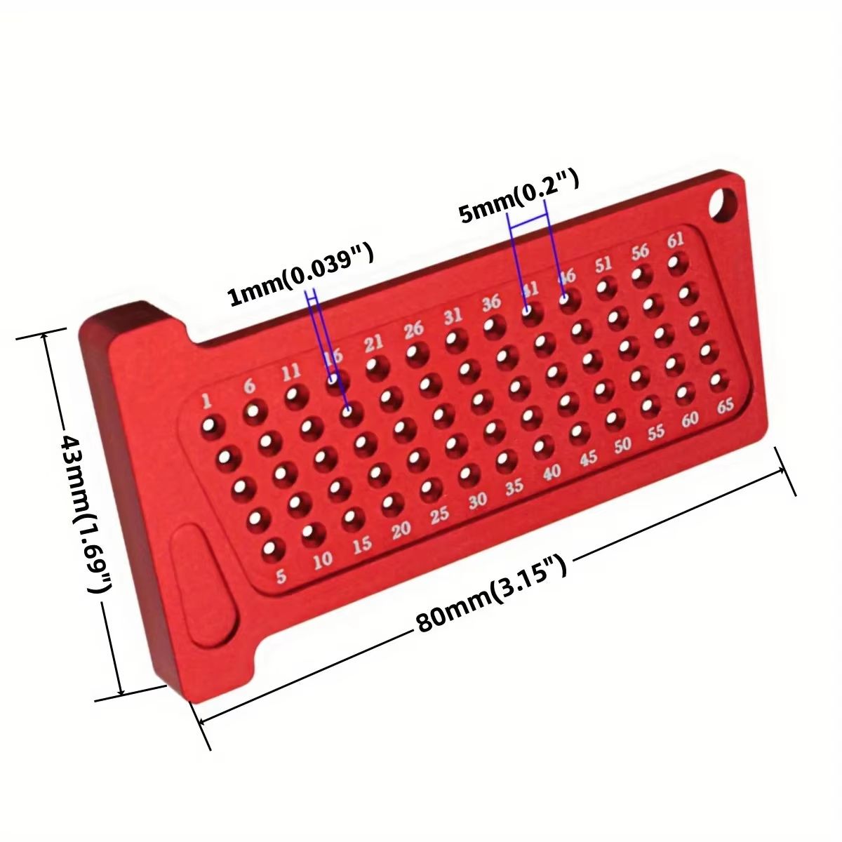 PrecisionPocket TSquare  Hole Scribing Gauge  Metric  Inch Layout Ruler 6