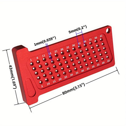 PrecisionPocket TSquare  Hole Scribing Gauge  Metric  Inch Layout Ruler 6