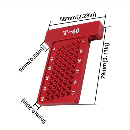 PrecisionPocket TSquare  Hole Scribing Gauge  Metric  Inch Layout Ruler 7