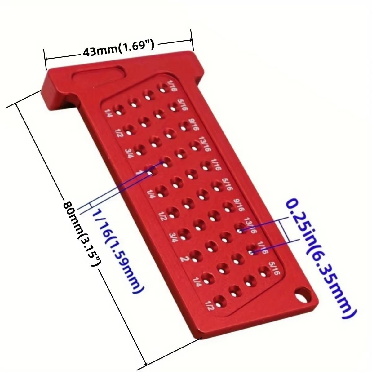 PrecisionPocket TSquare  Hole Scribing Gauge  Metric  Inch Layout Ruler 8