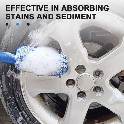 SEAMETAL Premium Car Wheel Cleaning Brush  Soft Plush Tire Rim Brush For Fast And ScratchFree Car D 1