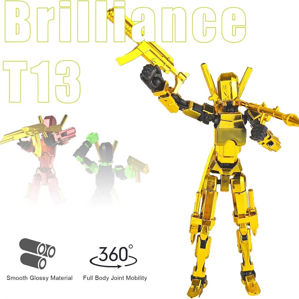 Titan T13 Transforming Action Figure Robot Set  MultiJointed Movable Hero And Dog Toy For Kids 4