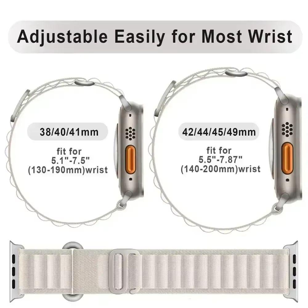 Alpine Loop Apple Watch Band  Premium Nylon Strap For Apple Watch Ultra 2 Series 9 8 7 SE And More 5