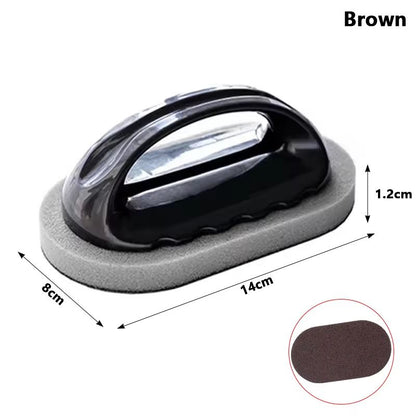 Magic Emery Sponge Brush With Handle  HeavyDuty Rust And Stain Remover For Kitchen Bath  Household  7