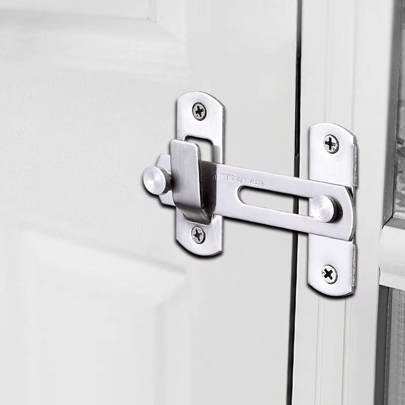 HeavyDuty Sliding Barn Door Latch  Secure Right Angle Door Bolt For Closets Windows And Baby Safety 1