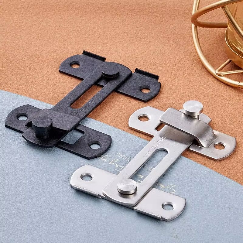 HeavyDuty Sliding Barn Door Latch  Secure Right Angle Door Bolt For Closets Windows And Baby Safety 2