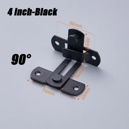 HeavyDuty Sliding Barn Door Latch  Secure Right Angle Door Bolt For Closets Windows And Baby Safety 12