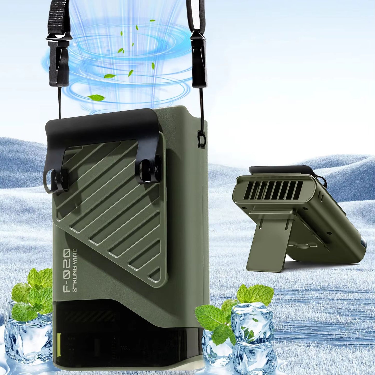 Portable Waist Clip Fan  UltraQuiet FiveHole Cooling Fan With Belt Clip And Neck Strap For Outdoor  6
