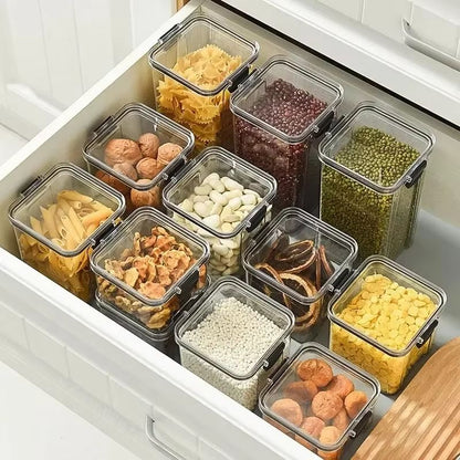 Airtight Multigrain Storage Box – Moisture-Proof Plastic Food Container for Snacks, Dried Fruit & Kitchen Organization