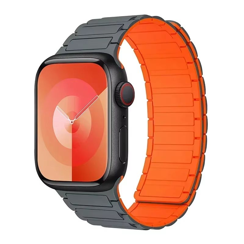 Magnetic Loop Silicone Band For Apple Watch  Soft Secure  Stylish Strap For Series 9 8 7 6 5 4 3 SE 9