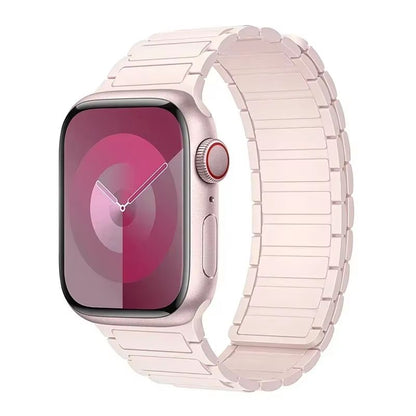 Magnetic Loop Silicone Band For Apple Watch  Soft Secure  Stylish Strap For Series 9 8 7 6 5 4 3 SE 10