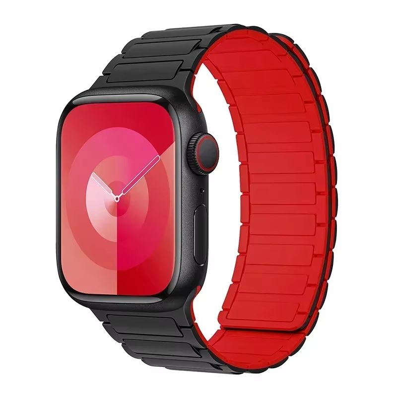 Magnetic Loop Silicone Band For Apple Watch  Soft Secure  Stylish Strap For Series 9 8 7 6 5 4 3 SE 11