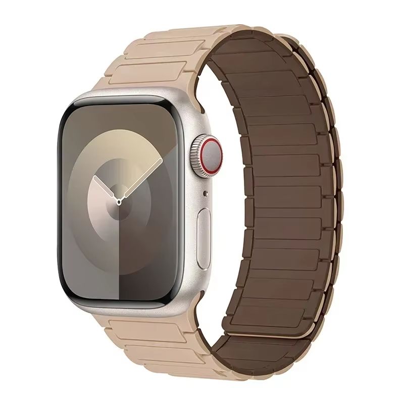 Magnetic Loop Silicone Band For Apple Watch  Soft Secure  Stylish Strap For Series 9 8 7 6 5 4 3 SE 12