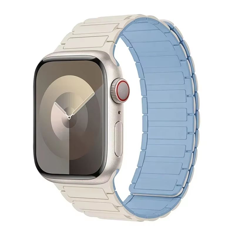 Magnetic Loop Silicone Band For Apple Watch  Soft Secure  Stylish Strap For Series 9 8 7 6 5 4 3 SE 13