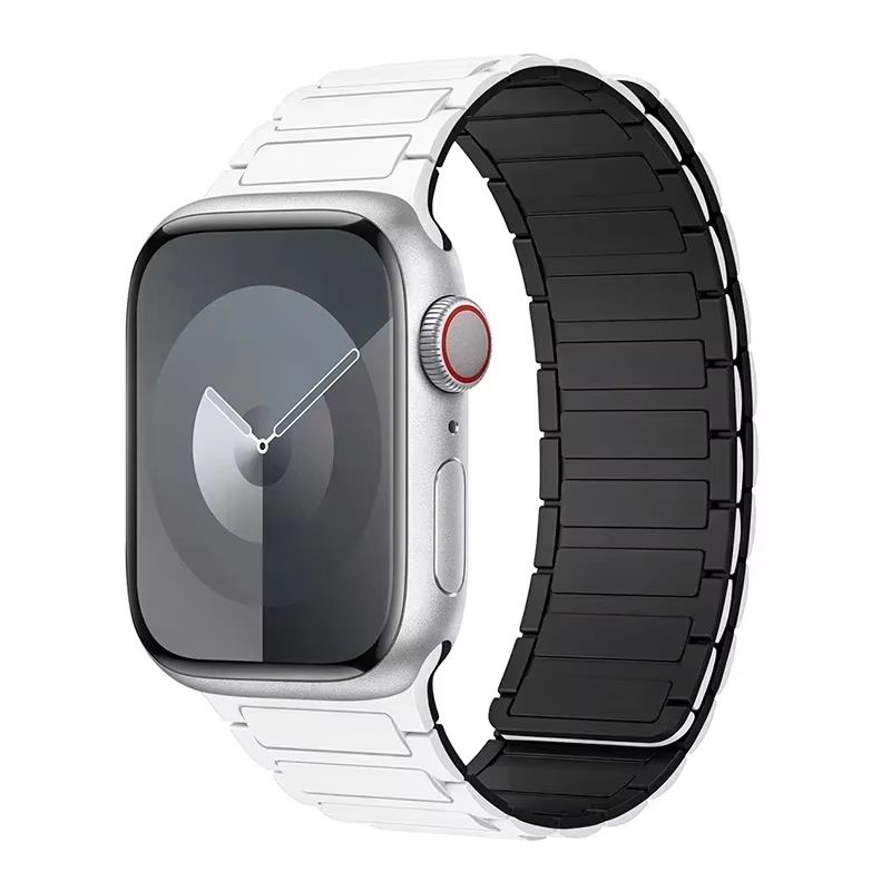 Magnetic Loop Silicone Band For Apple Watch  Soft Secure  Stylish Strap For Series 9 8 7 6 5 4 3 SE 15