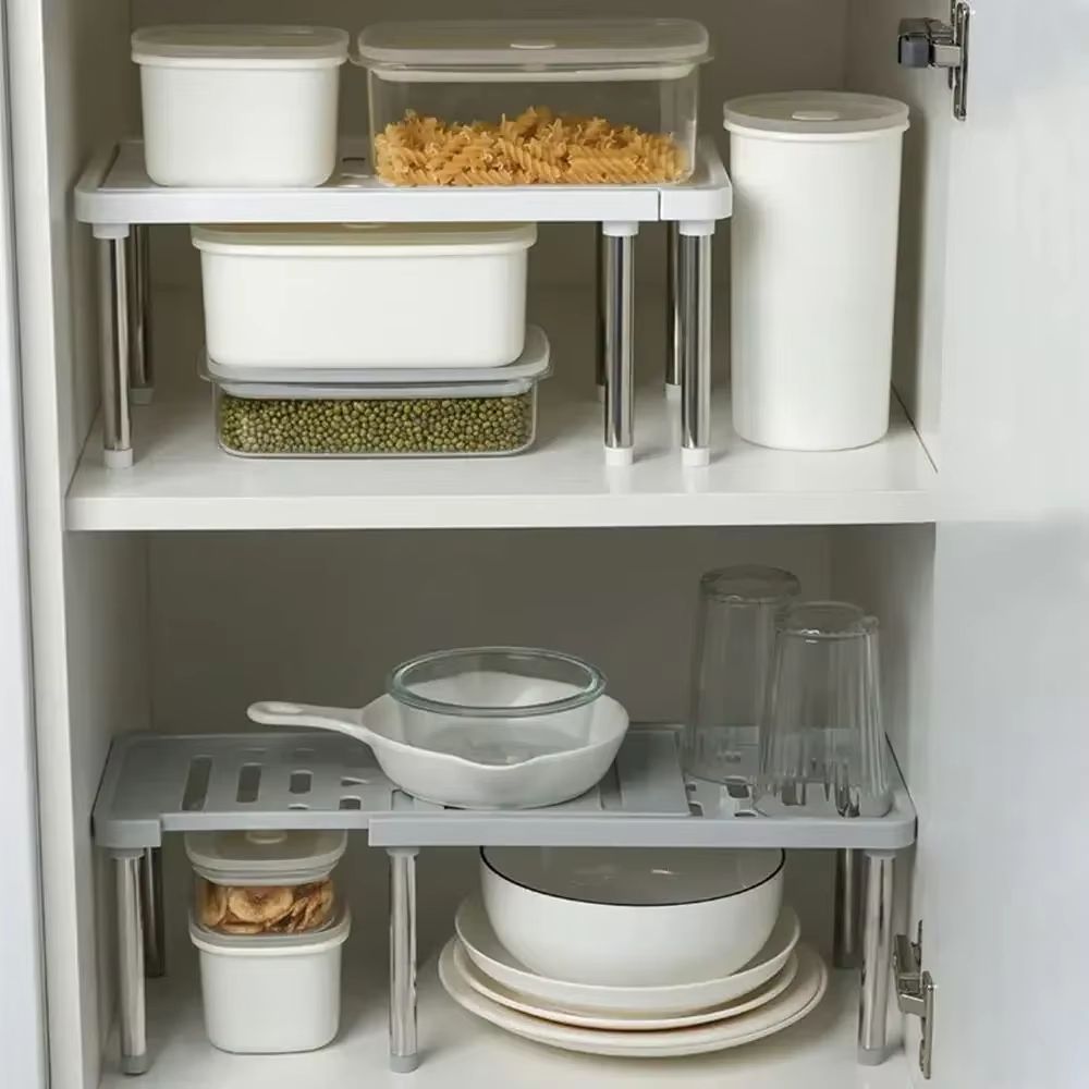 Retractable Kitchen Shelf Organizer  Adjustable Multifunction Storage Rack For Spices Bottles And H 1