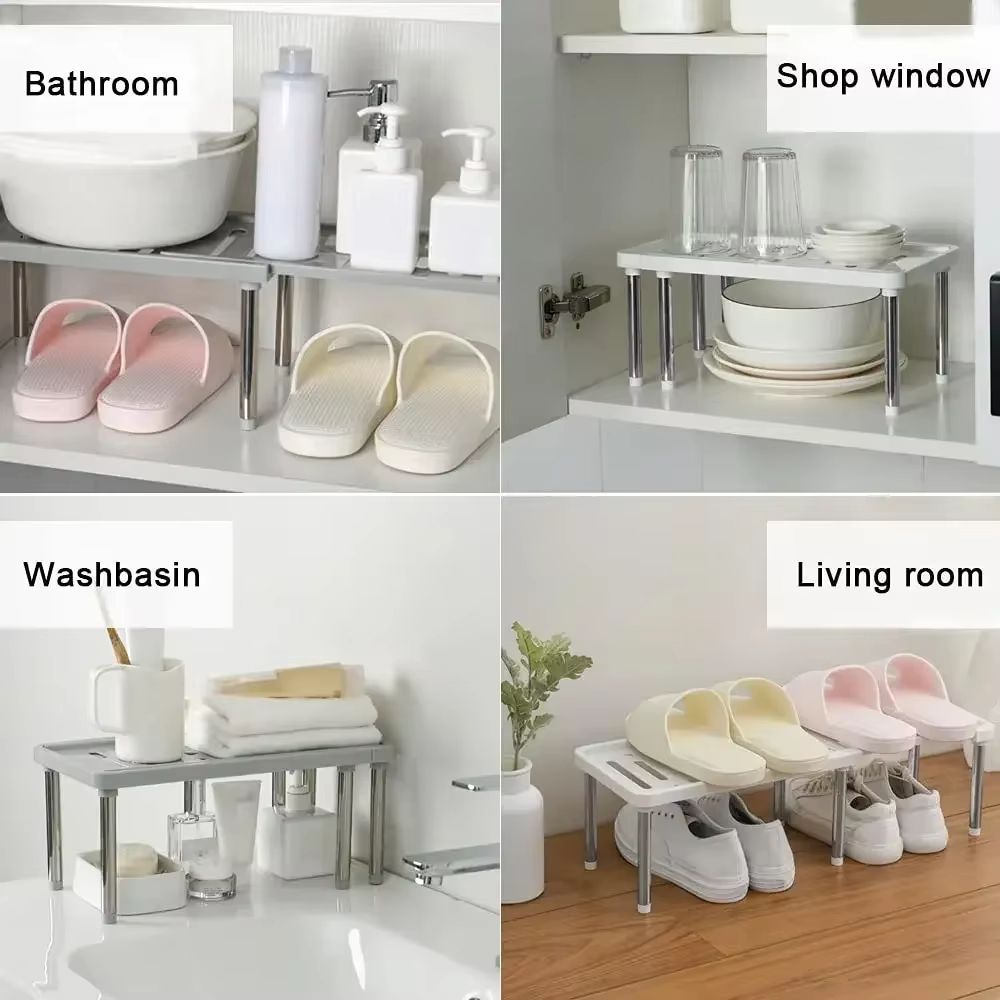 Retractable Kitchen Shelf Organizer  Adjustable Multifunction Storage Rack For Spices Bottles And H 3