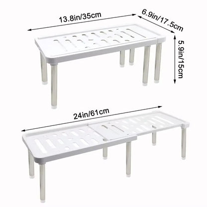 Retractable Kitchen Shelf Organizer  Adjustable Multifunction Storage Rack For Spices Bottles And H 5