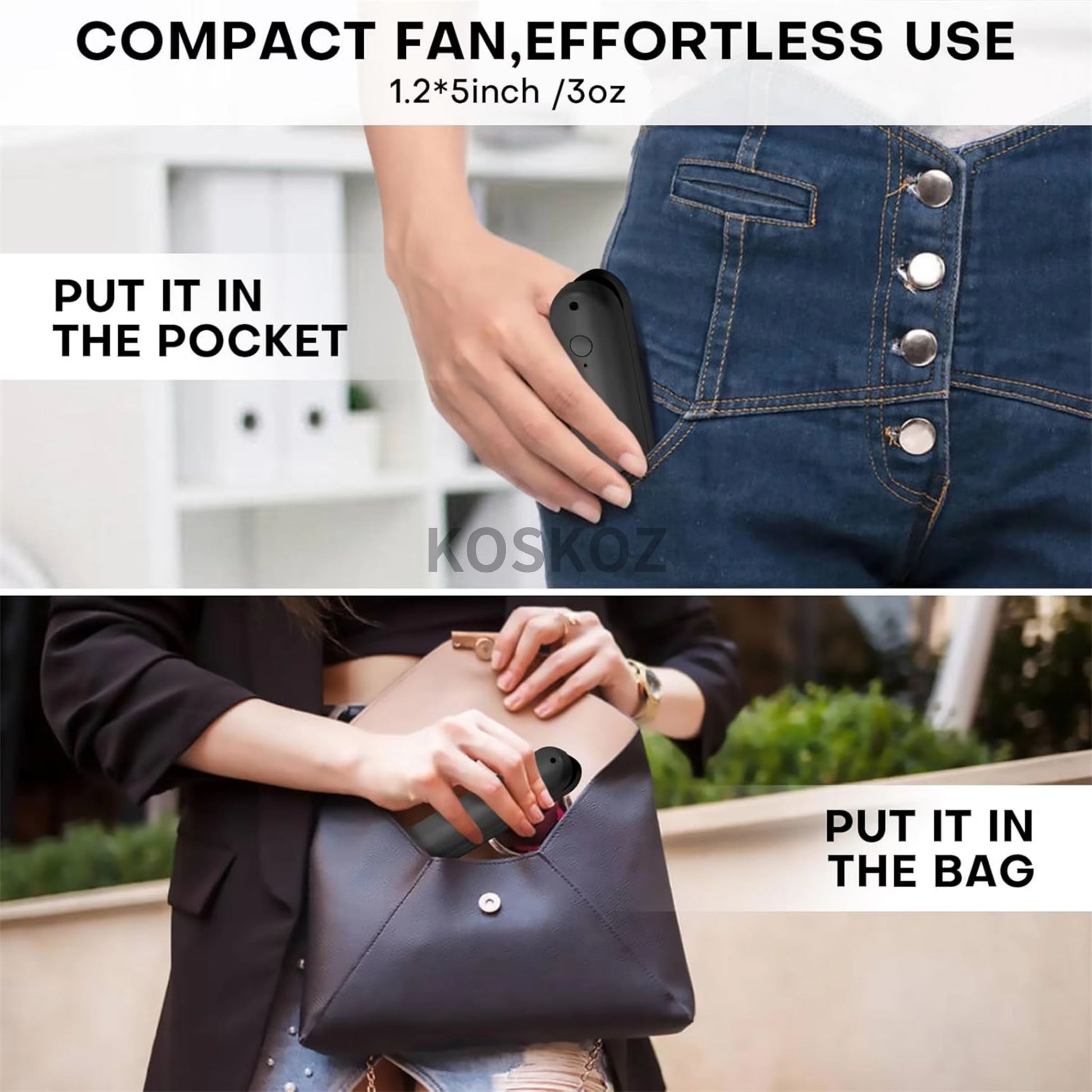 Handheld Mini Fan With Power Bank  Portable USB Rechargeable Pocket Fan For Travel Outdoor And Ever 1
